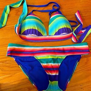Striped Bikini Set